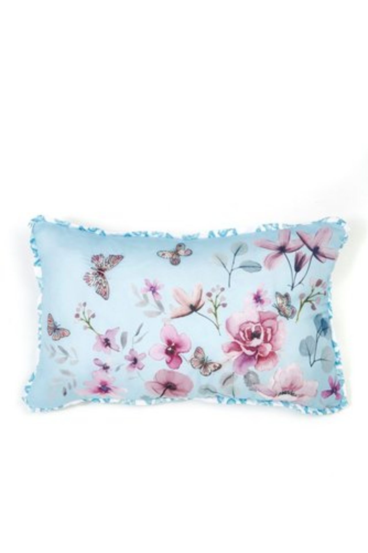 1 AS NEW BAGGED FRENCH FLORAL FILLED BOUDOIR CUSHION (VIEWING AVAILABLE)