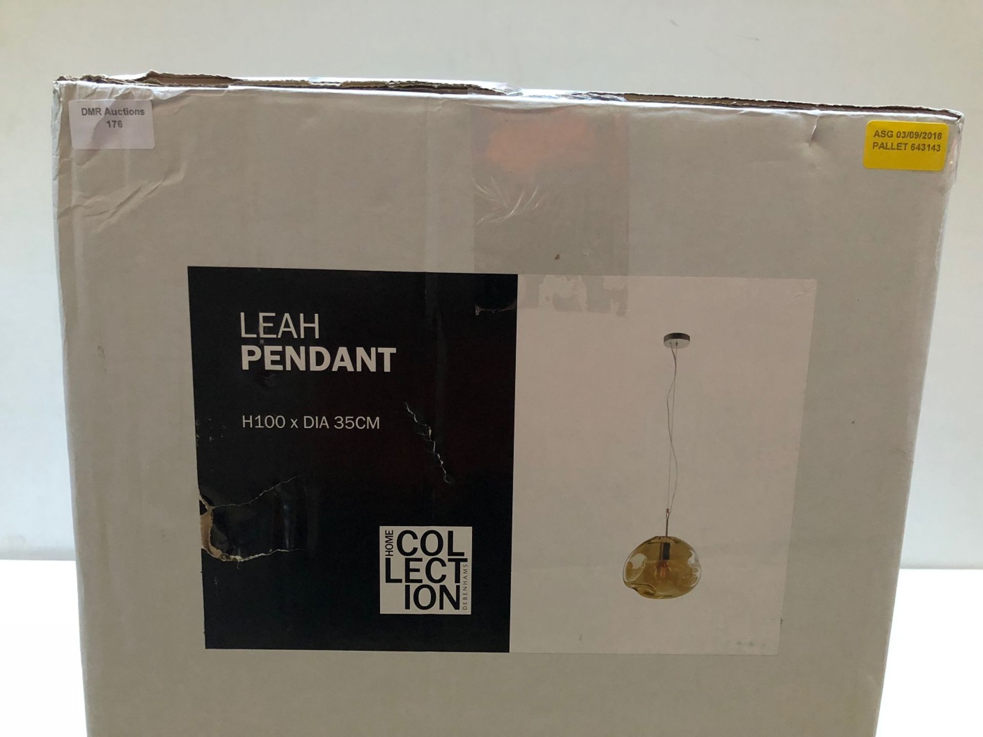 1 / RRP £80.00 HOME COLLECTION LEAH PENDANT / ASG 03/09/2018 PALLET 643143 (VIEWING HIGHLY