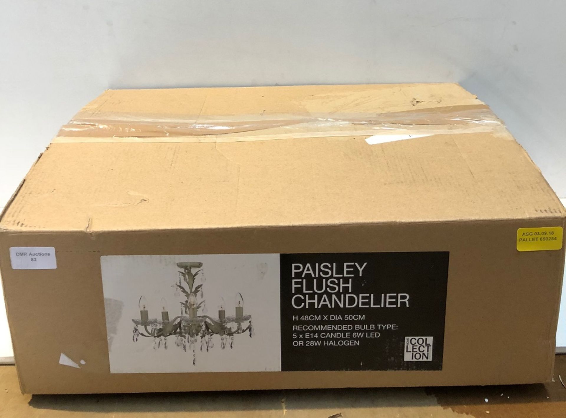 1 / HOME COLLECTION PAISLEY FLUSH CHANDELIER RRP £60 / ASG 03.09.18 PALLET 650234 (VIEWING HIGHLY