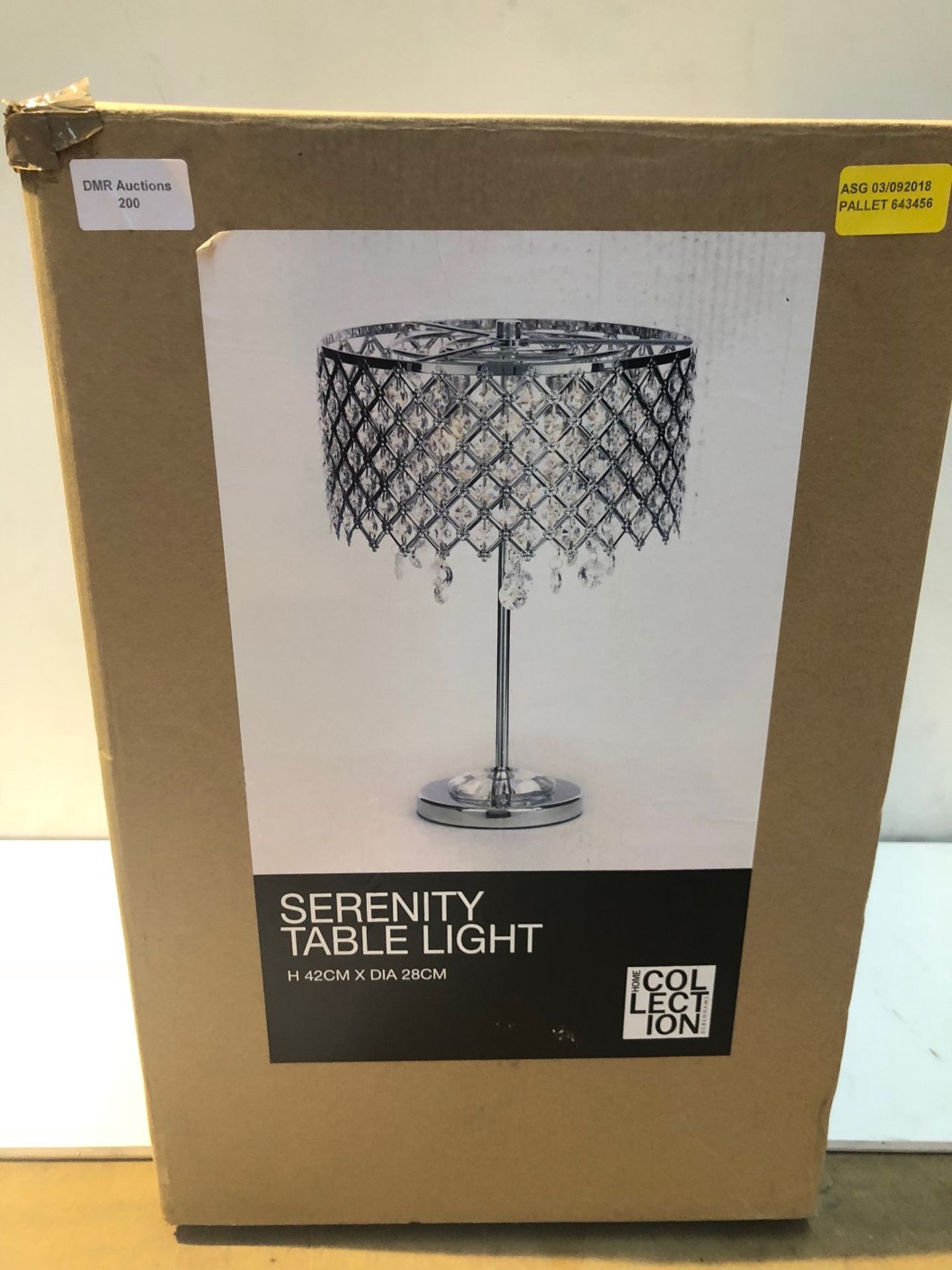 1 / £80.00 SERENITY TABLE LIGHT / ASG 03.09.18 PALLET 643456 (VIEWING HIGHLY RECOMMENDED)