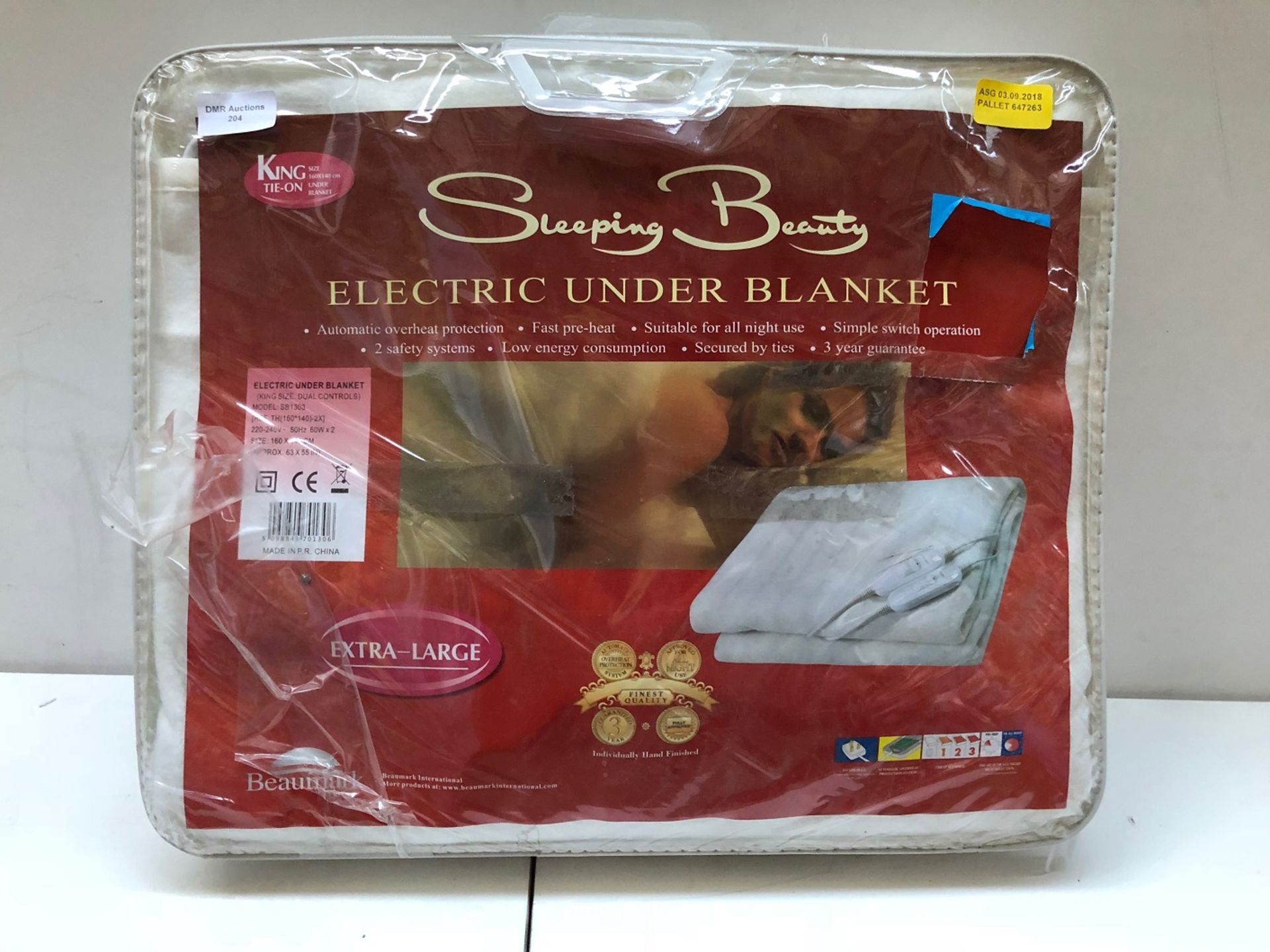 1 / RRP £35.00 SLEEPING BEAUTY KING SIZE ELECTRIC BLANKET / ASG 03/09/2018 647263 (VIEWING HIGHLY