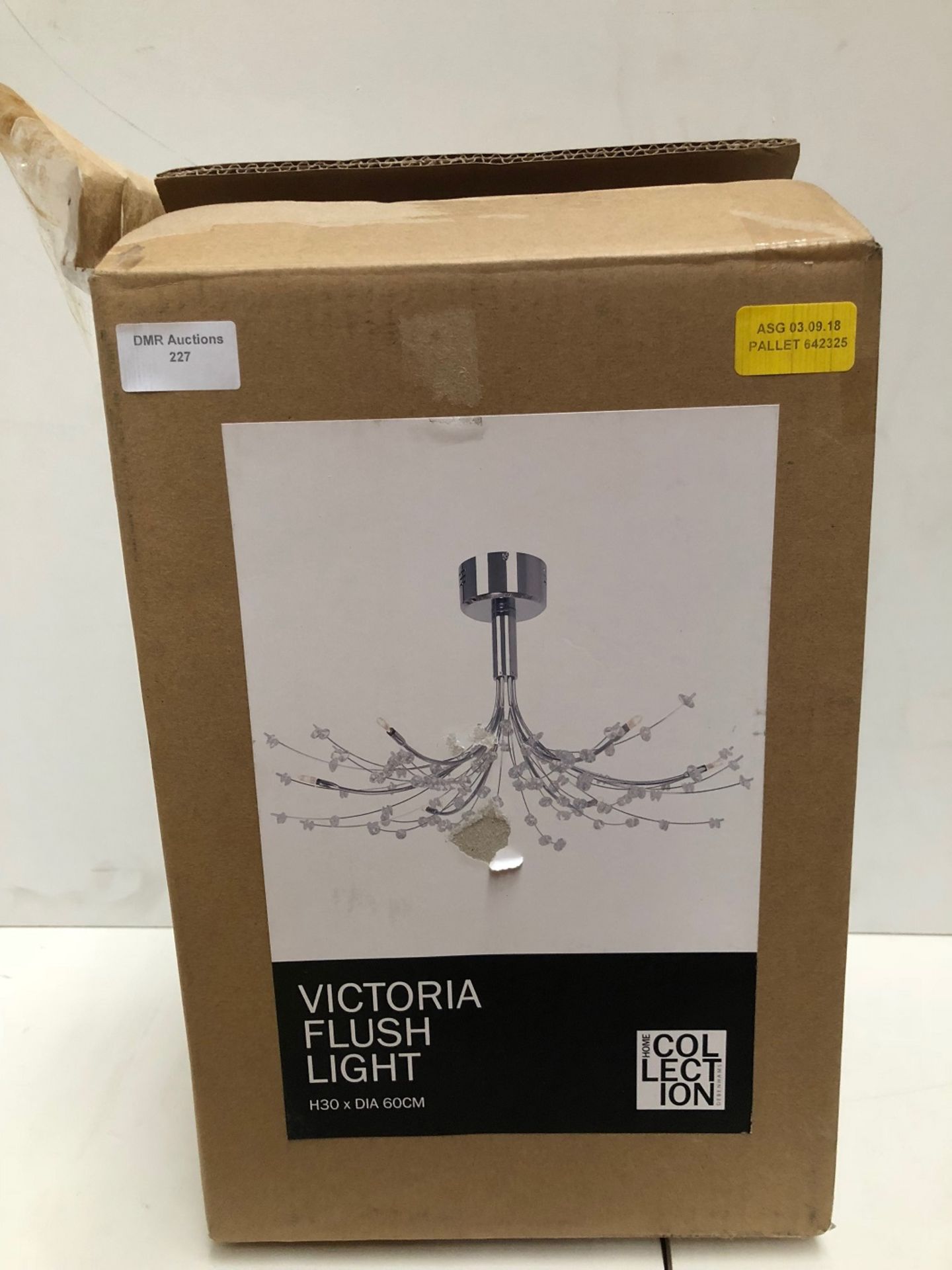 1 / RRP £70.00 HOME COLLECTION VICTORIA FLUSH LIGHT / ASG 03.09.18 PALLET 642325 (VIEWING HIGHLY