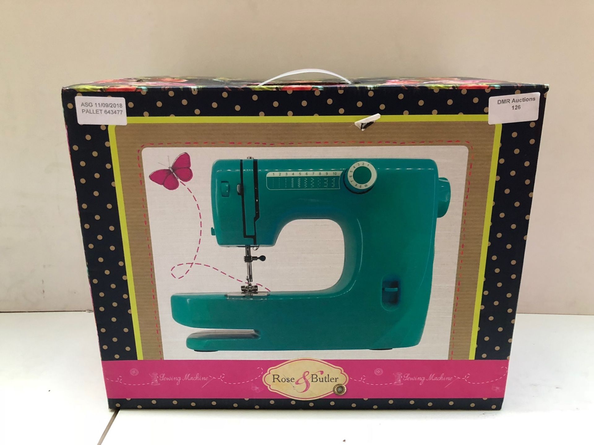 1 / ROSE AND BUTLER SEWING MACHINE IN GREEN RRP £36 / ASG 11/09/2018 PALLET 643935 (VIEWING HIGHLY