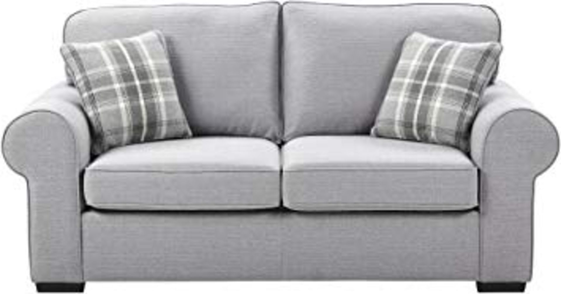 1 BRAND NEW BAGGED EARLEY 2 SEATER SOFA IN LIGHT GREY / CTS07888 (VIEWING HIGHLY RECOMMENDED)