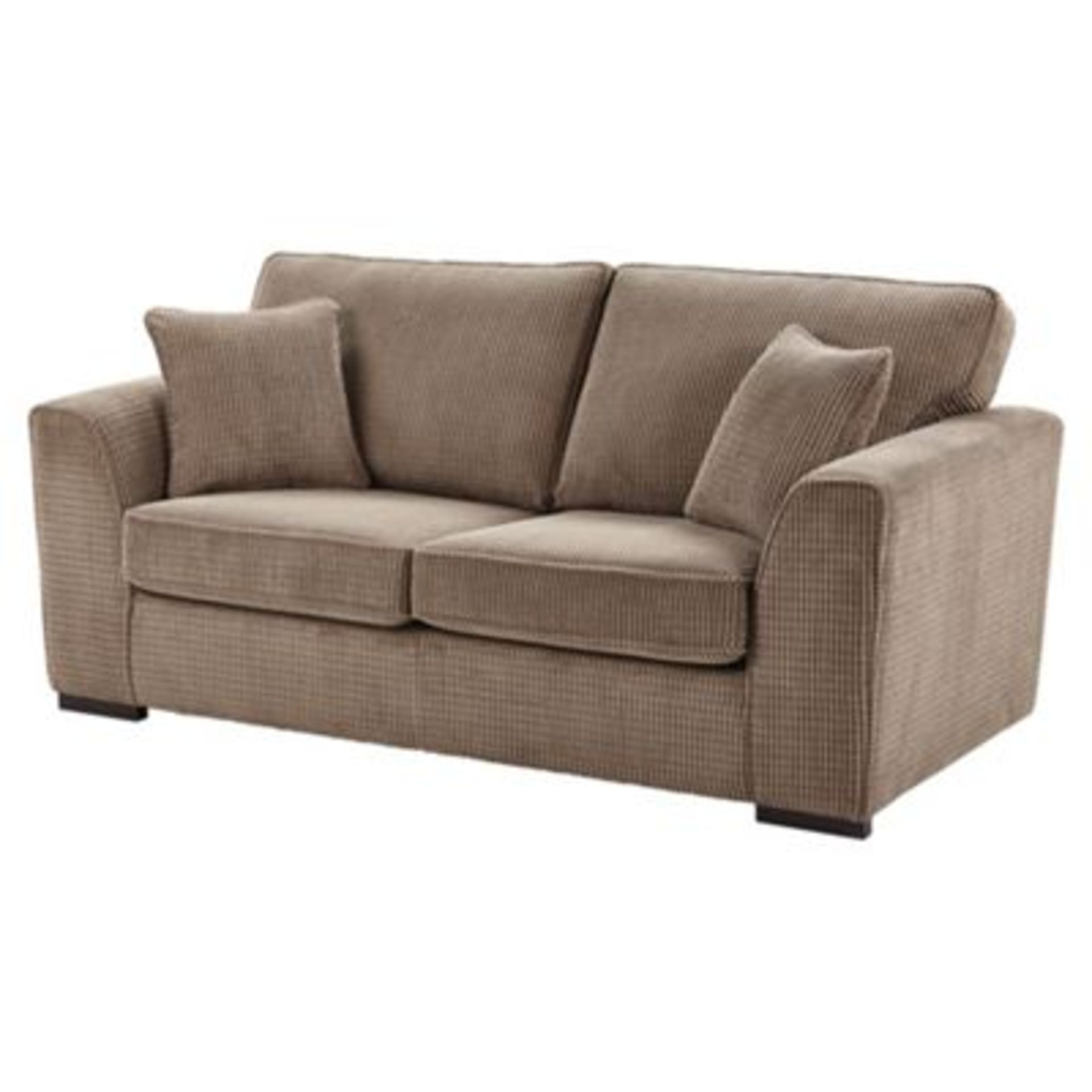 1 BRAND NEW BAGGED BOSTON LARGE 3 SEATER SOFA IN TAUPE WAFFLE CORD / 42592 (VIEWING HIGHLY