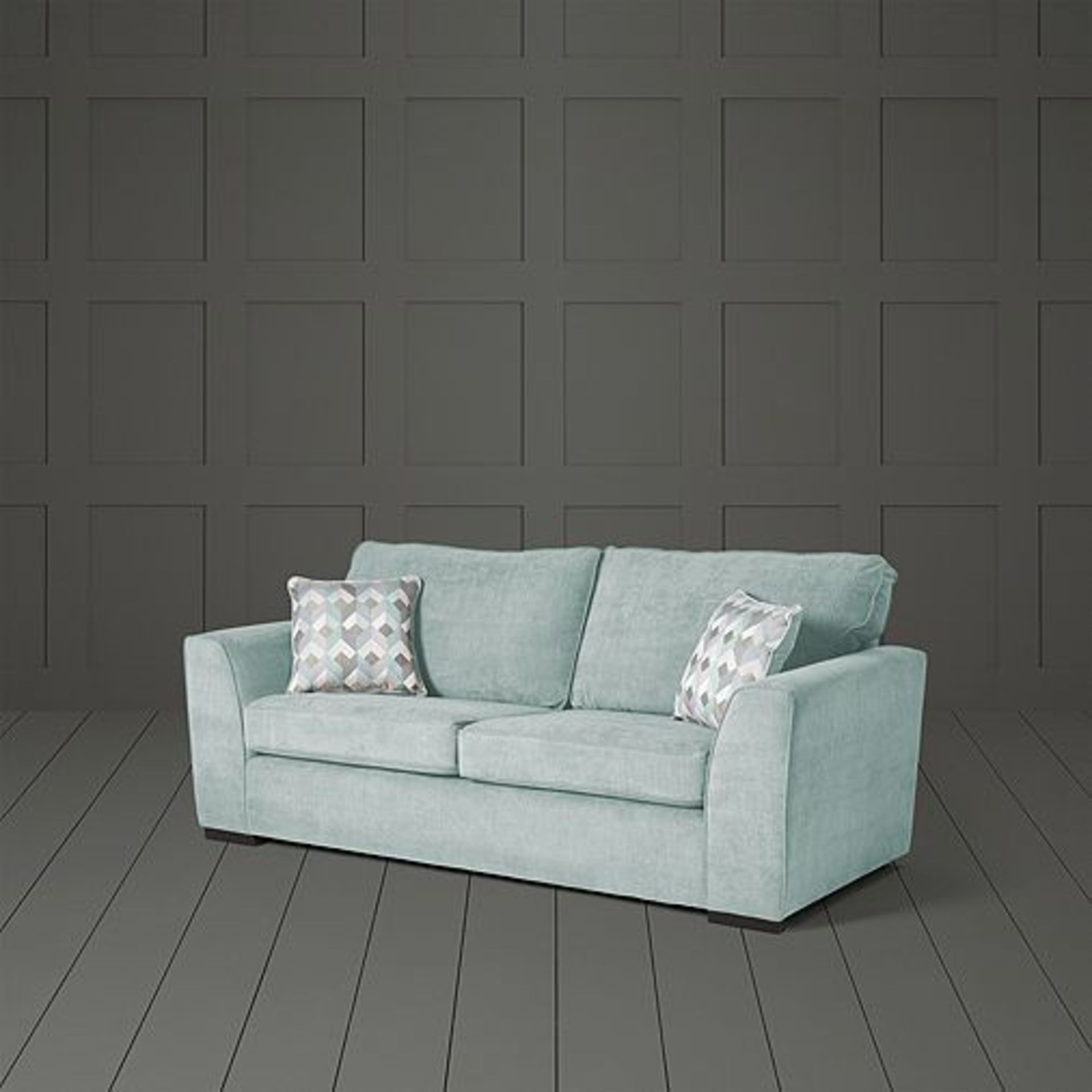1 BRAND NEW BAGGED BOSTON LARGE 3 SEATER SOFA IN DUCK EGG / 42592 (VIEWING HIGHLY RECOMMENDED)