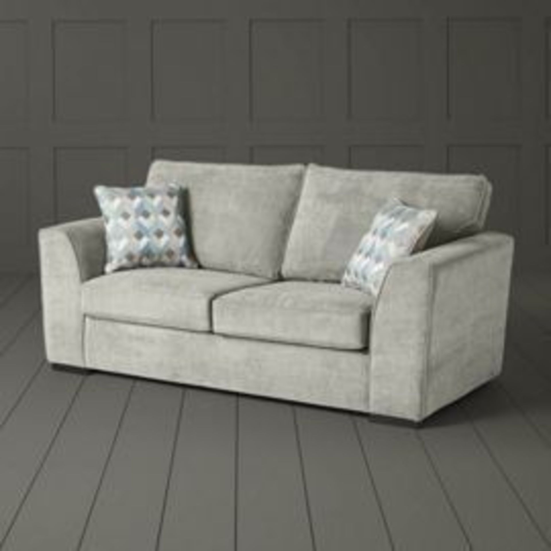 1 BRAND NEW BAGGED BOSTON 3 SEATER SOFA IN LIGHT GREY / CTS07907 (VIEWING HIGHLY RECOMMENDED)