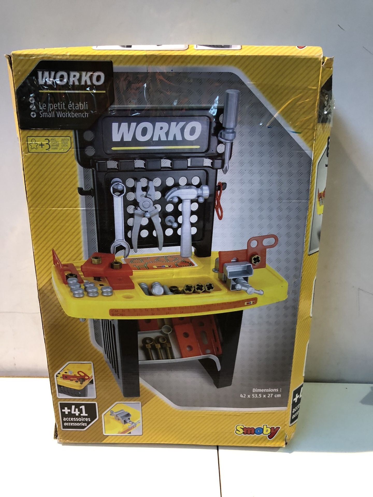 1 / BOXED SMOBY WORKO CHILDRENS TOOL BENCH (VIEWING HIGHLY RECOMMENED)