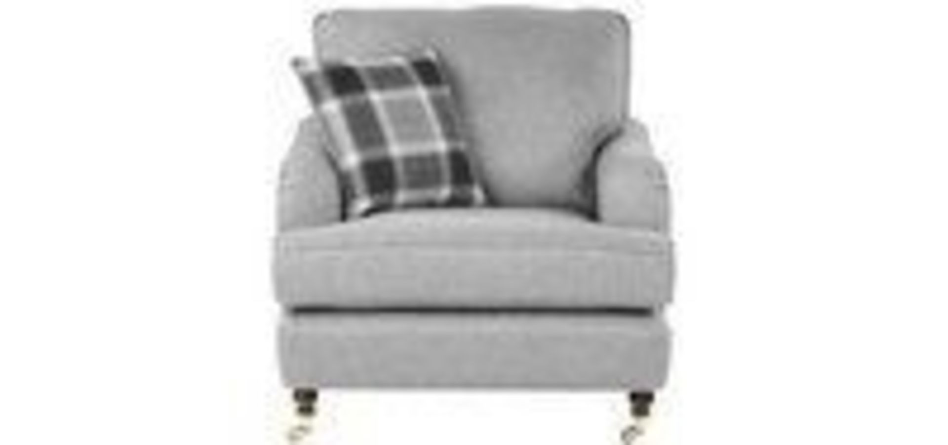 1 / BRAND NEW BAGGED CARRINGTON ARM CHAIR IN GREY (VIEWING HIGHLY RECOMMENDED)