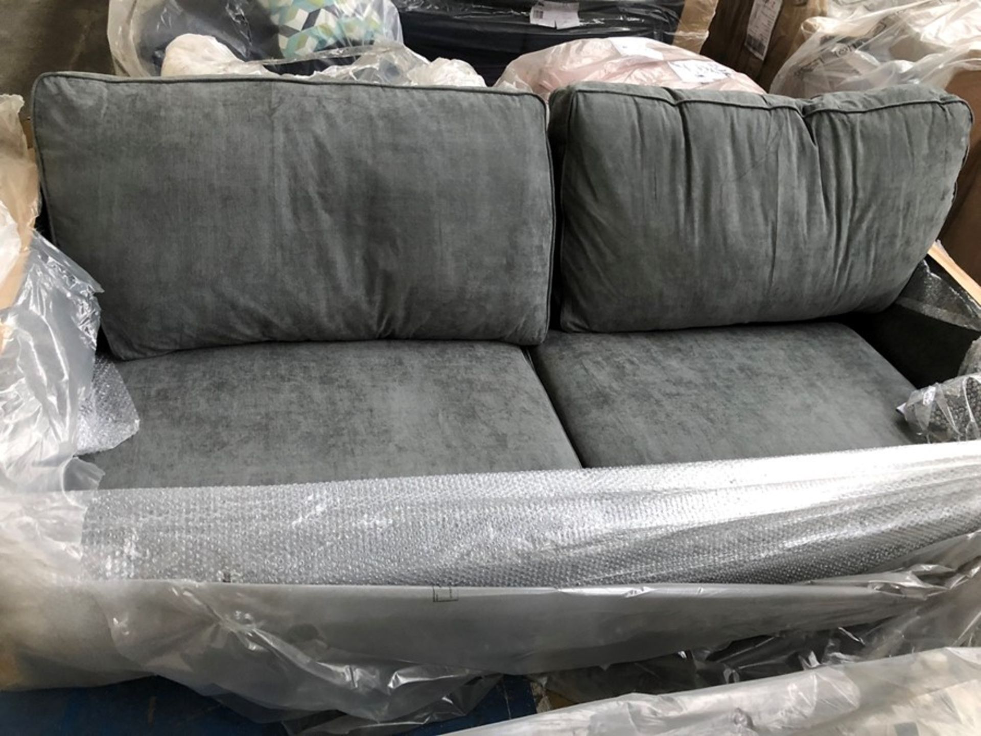 1 BRAND NEW BAGGED FABB SOFAS FYFIELD 4 SEATER SOFA IN GRACE PEWTER (VIEWING HIGHLY RECOMMENDED)