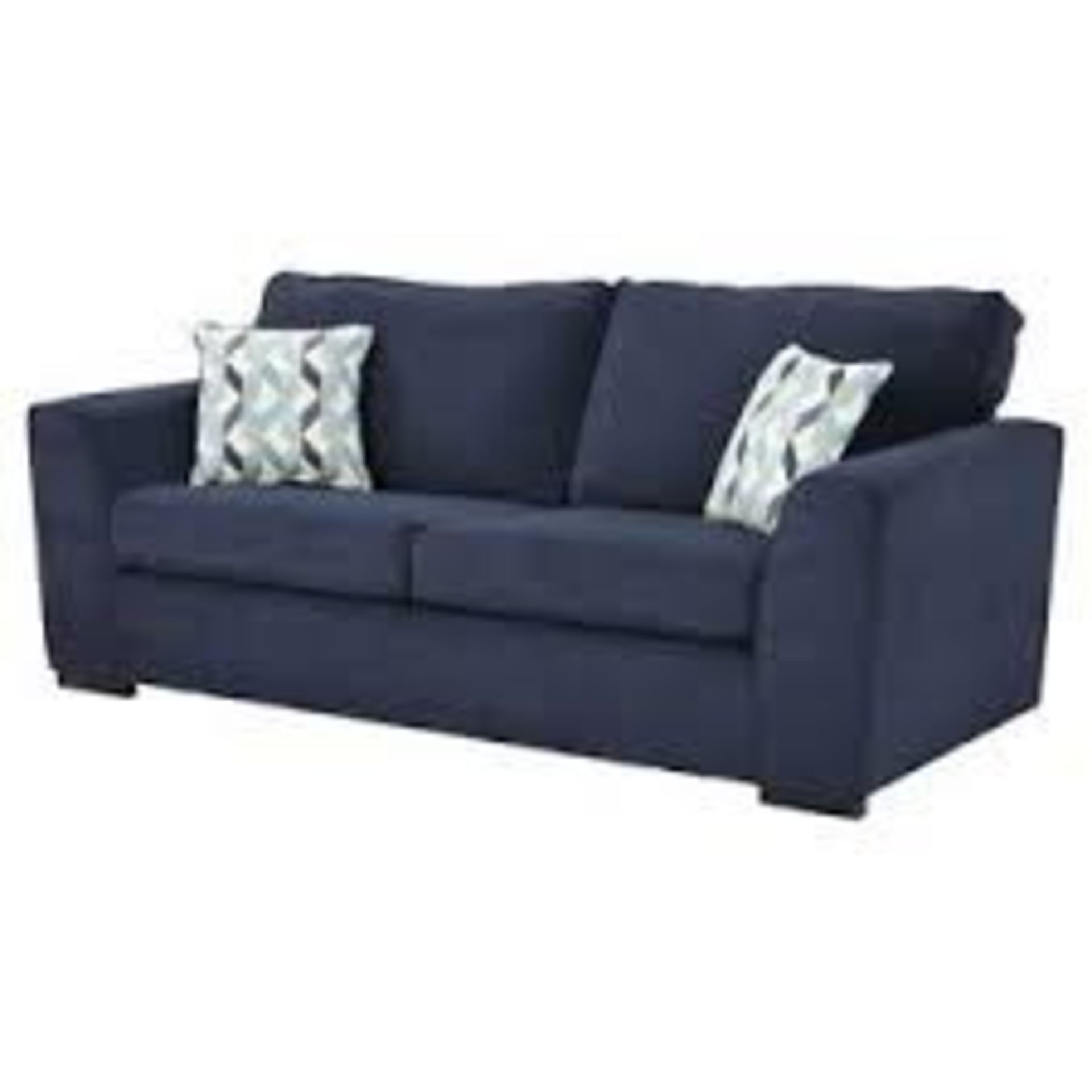 1 BRAND NEW BAGGED BOSTON 2.5 SEATER SOFA IN NAVY (VIEWING HIGHLY RECOMMENDED)