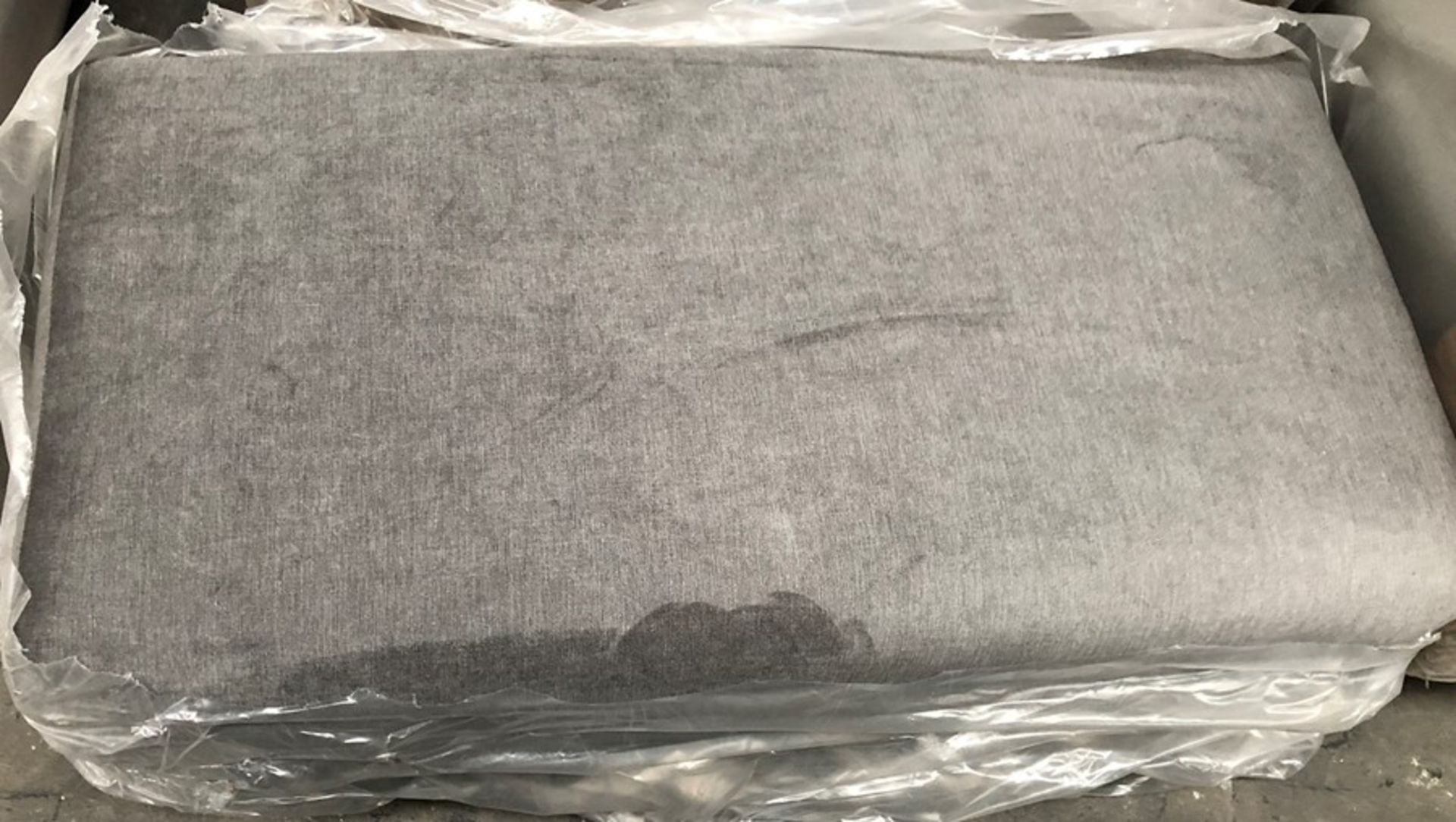 1 BRAND NEW BAGGED BOSTON PLAIN FOOTSTOOL IN DARK GREY (VIEWING HIGHLY RECOMMENDED)