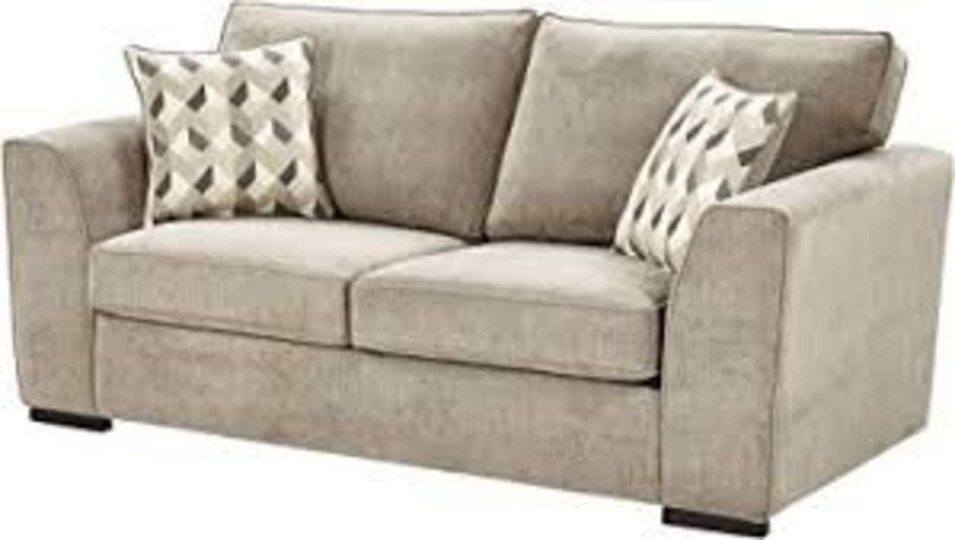 1 BRAND NEW BAGGED BOSTON 2.5 SEATER SOFA IN TAUPE (VIEWING HIGHLY RECOMMENDED)