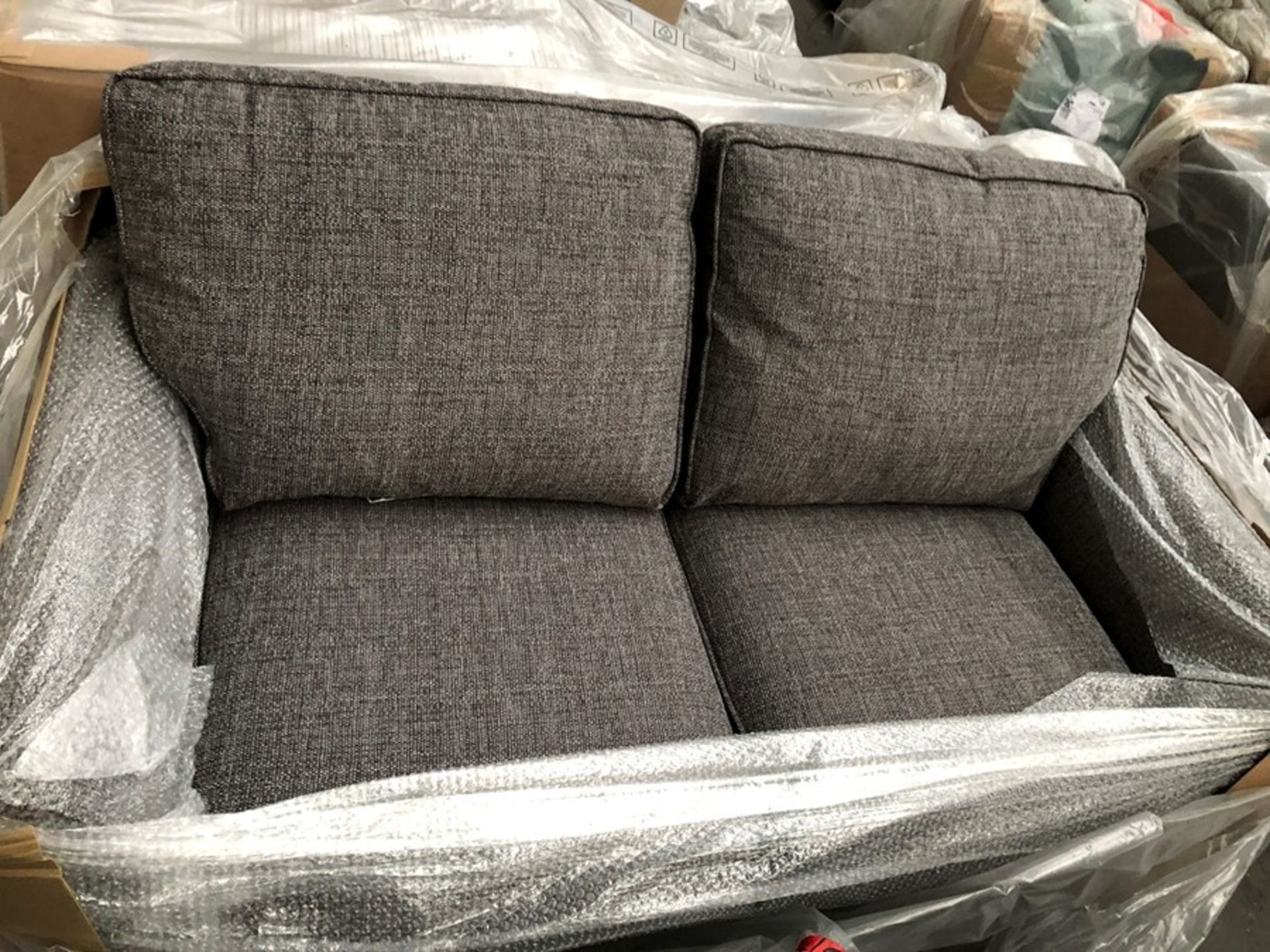 1 BRAND NEW BAGGED FABB SOFAS FYFIELD 2 SEATER SOFA IN BARLEY GREY (VIEWING HIGHLY RECOMMENDED)