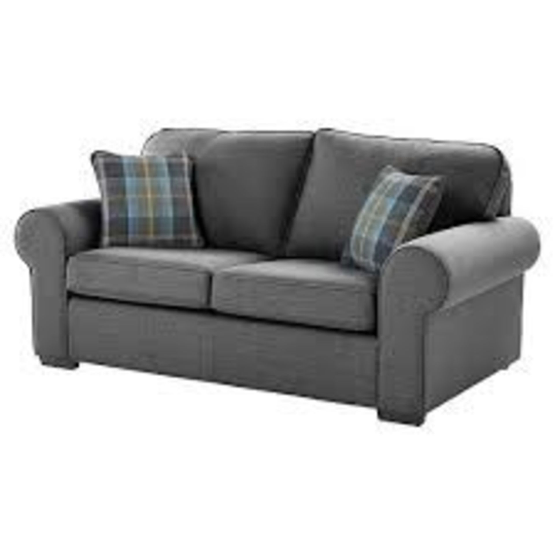 1 BRAND NEW BAGGED EARLEY 3 SEATER SOFA IN DARK GREY (VIEWING HIGHLY RECOMMENDED)