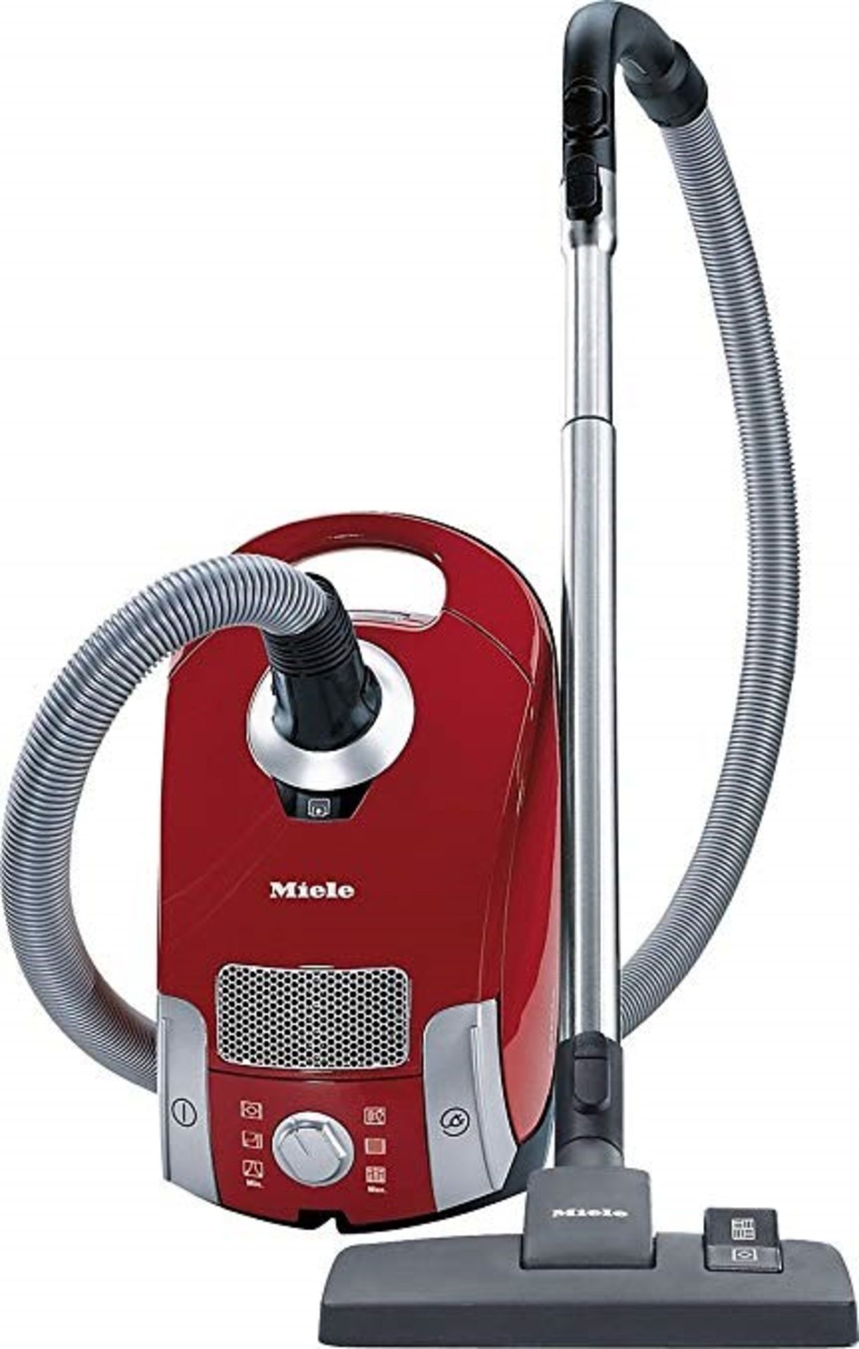 1 / MIELE COMPACT C1 POWERLINE HOOVER IN RED BRAND