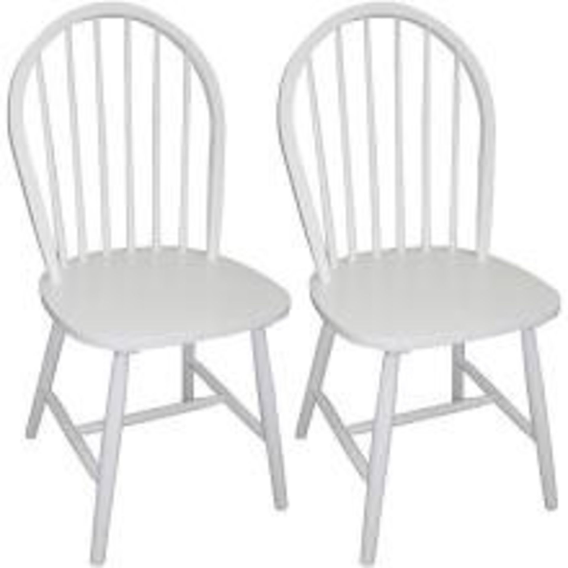 2 BRAND NEW BOXED DEBENHAMS WINDSOR DINING CHAIRS IN WHITE / RRP £88.00 (VIEWING HIGHLY