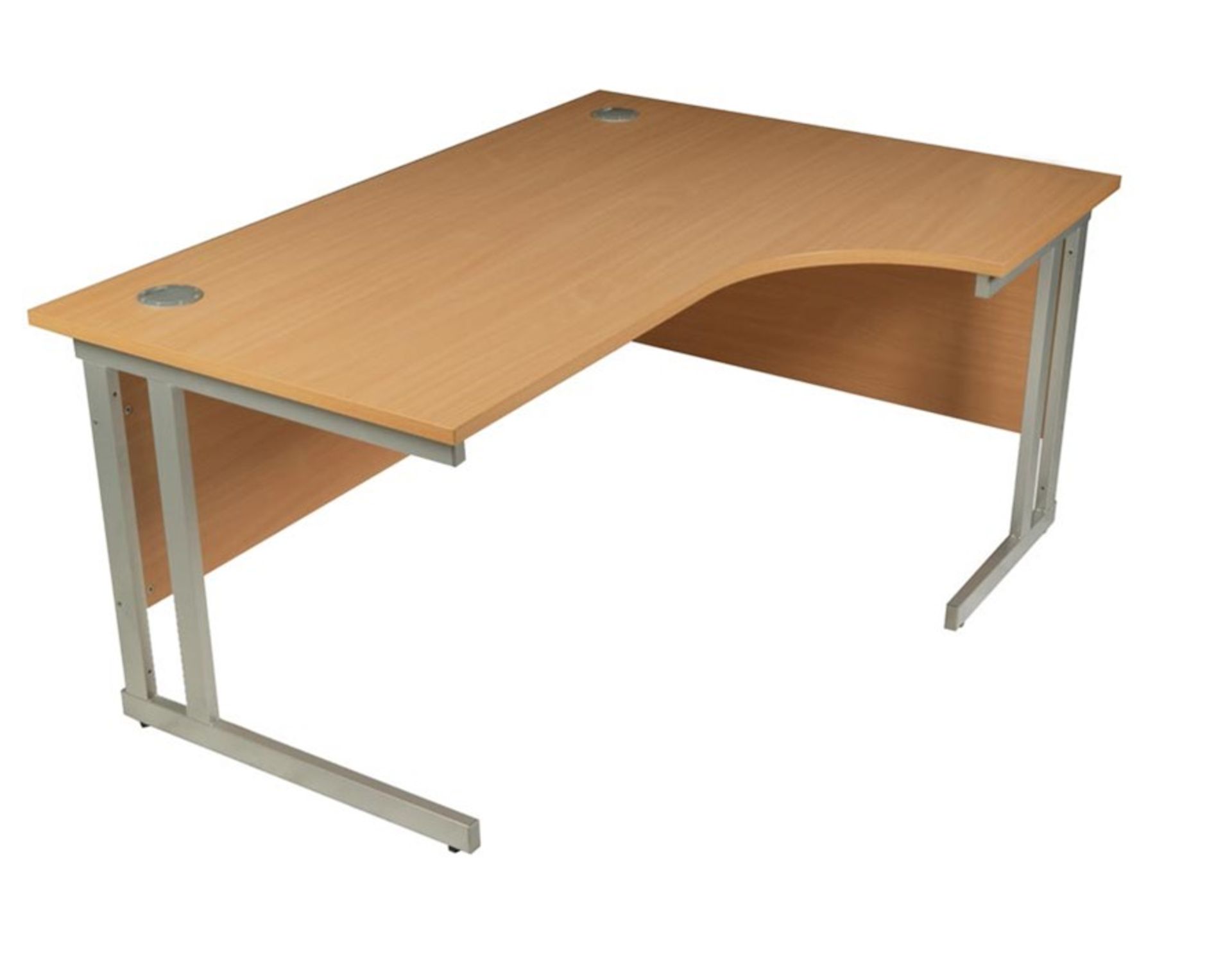 1 GRADE B PACKAGED L SHAPED CORNER OFFICE DESK / RRP £178.00 (VIEWING HIGHLY RECOMMENDED)