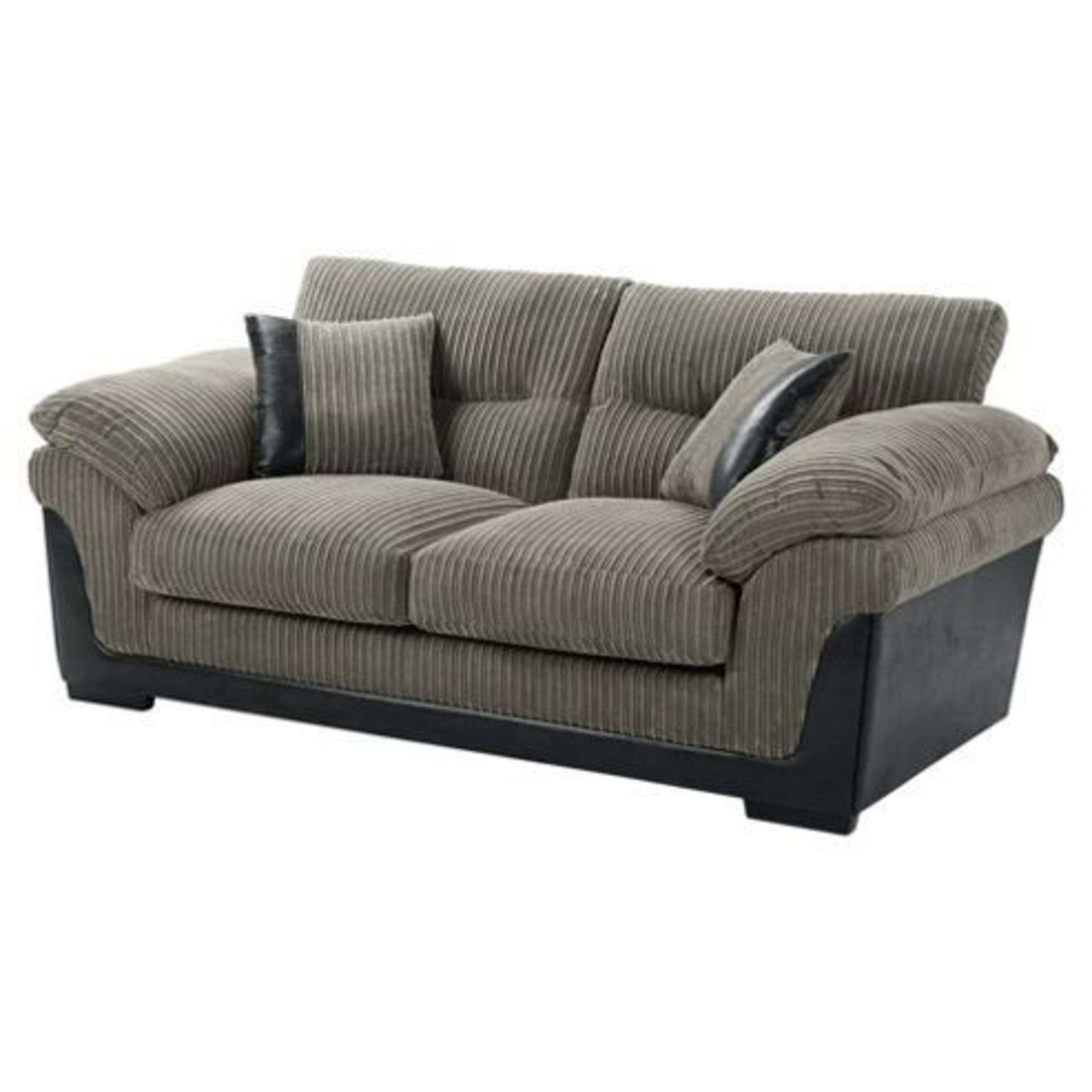 1 BRAND NEW BAGGED KENDAL 2.5 SEATER JUMBO CORD SOFA IN TAUPE (VIEWING HIGHLY RECOMMENDED)