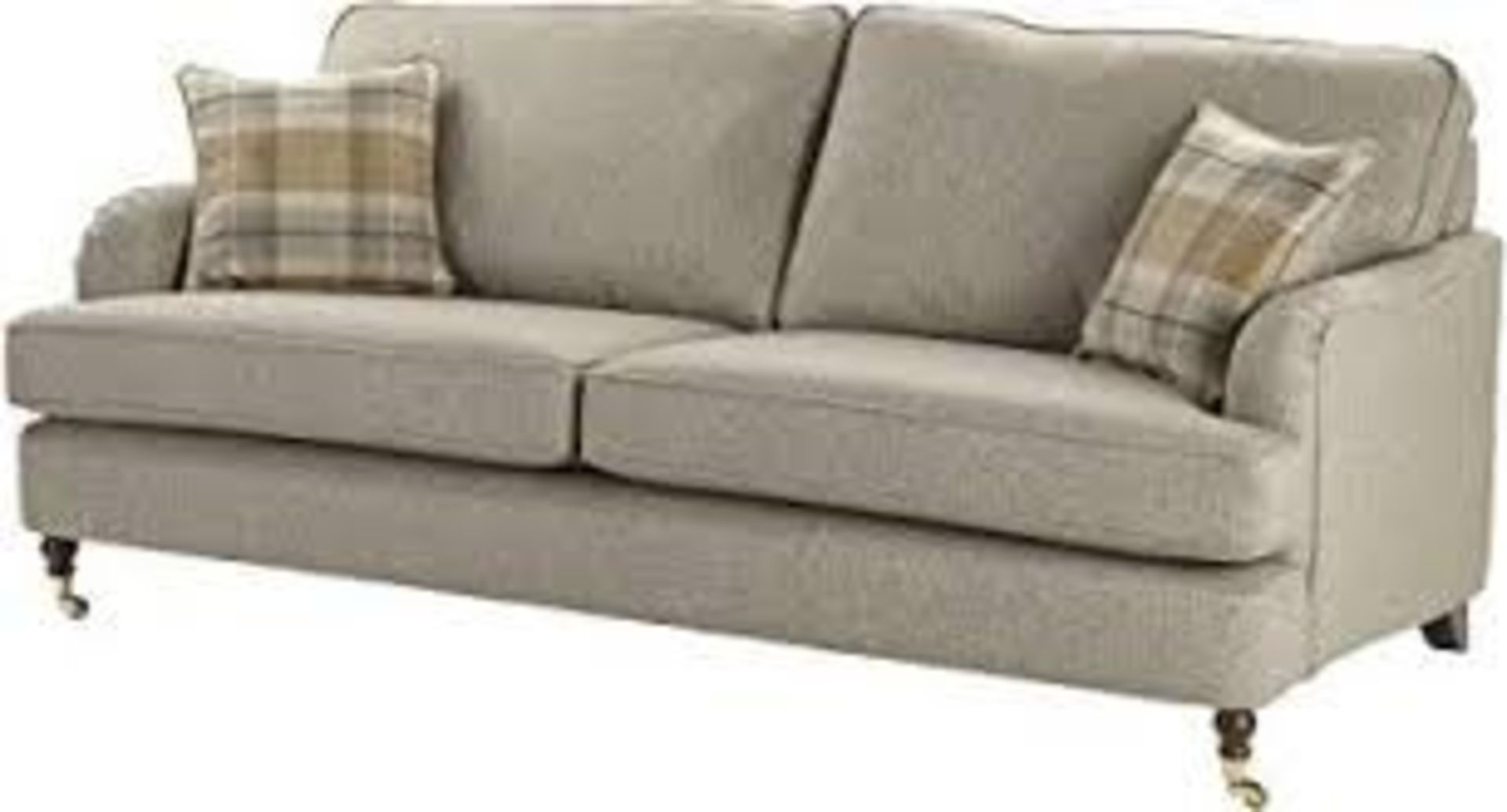 1 BRAND NEW BAGGED CARRINGTON 3 SEATER SOFA IN ORLY SAND (VIEWING HIGHLY RECOMMENDED)