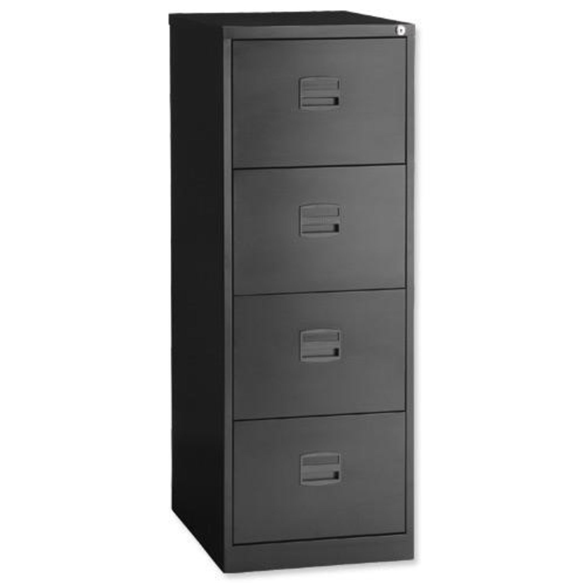 1 GRADE A PACKAGED 4 DRAWER FILING CABINET IN DARK GREY / RRP £161.00 (VIEWING HIGHLY RECOMMENDED)