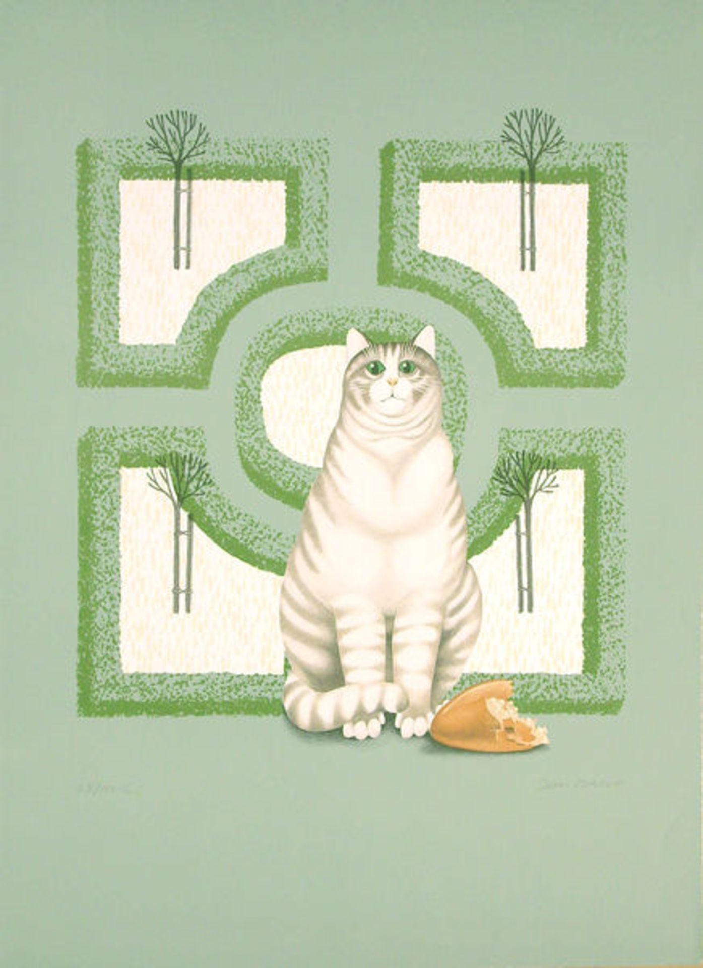 Balet, Jan Farblithographie auf BFK Rives Bütten, 72 x 52,5 cm La Chatte de Boulanger Signiert.