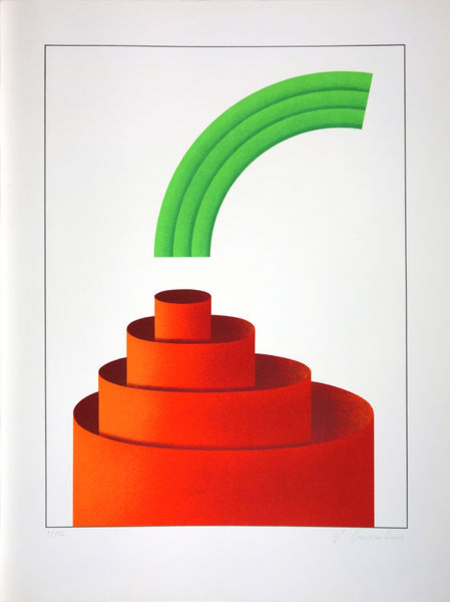 Beuermann, Wilhelm Farbsiebdruck auf starkem Karton, 64,2 x 48 cm Kompositon Signiert und nummeriert