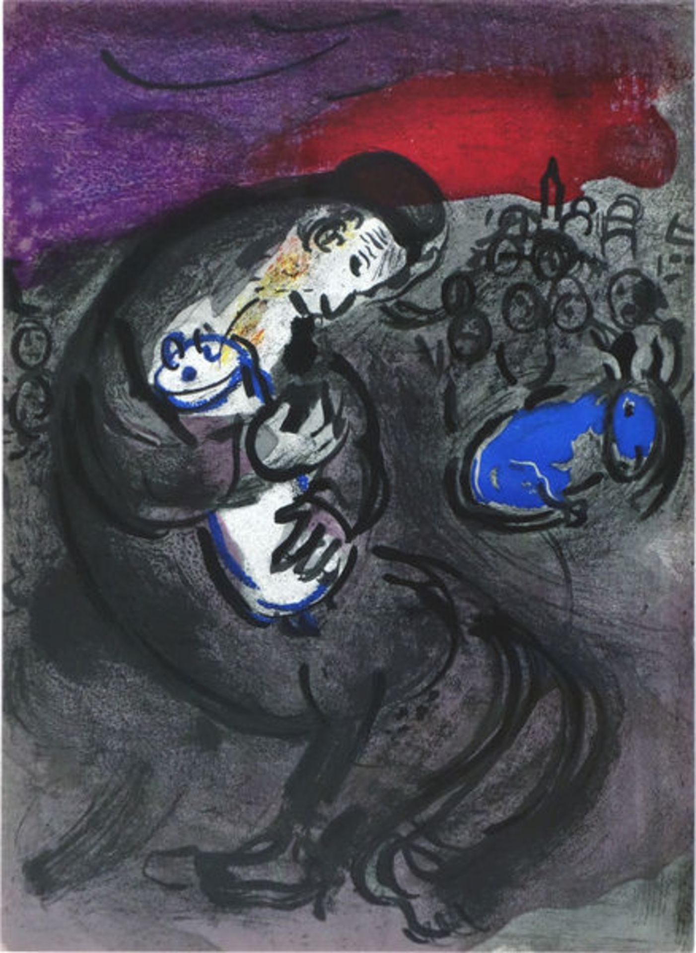 Chagall, Marc Farblithographie auf Velin, 35,4 x 25,8 cm Klagelied des Jeremias (1956) Mourlot