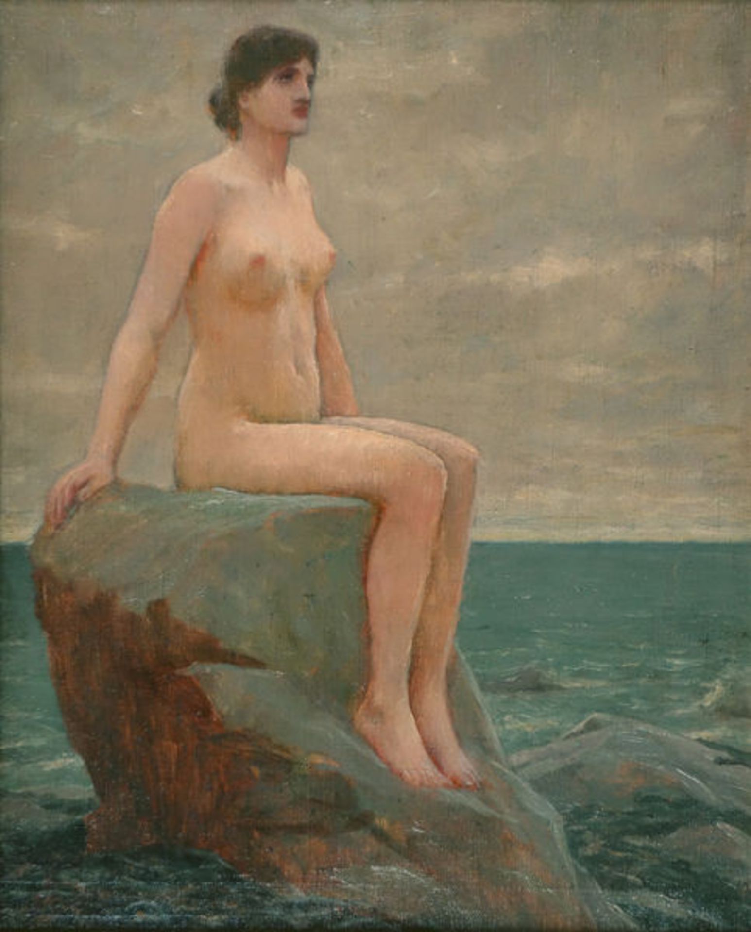 Deiters, Hans Öl auf Leinwand auf Karton aufgezogen, 41 x 33 cm Femme Nu Nicht signiert. Femme Nu