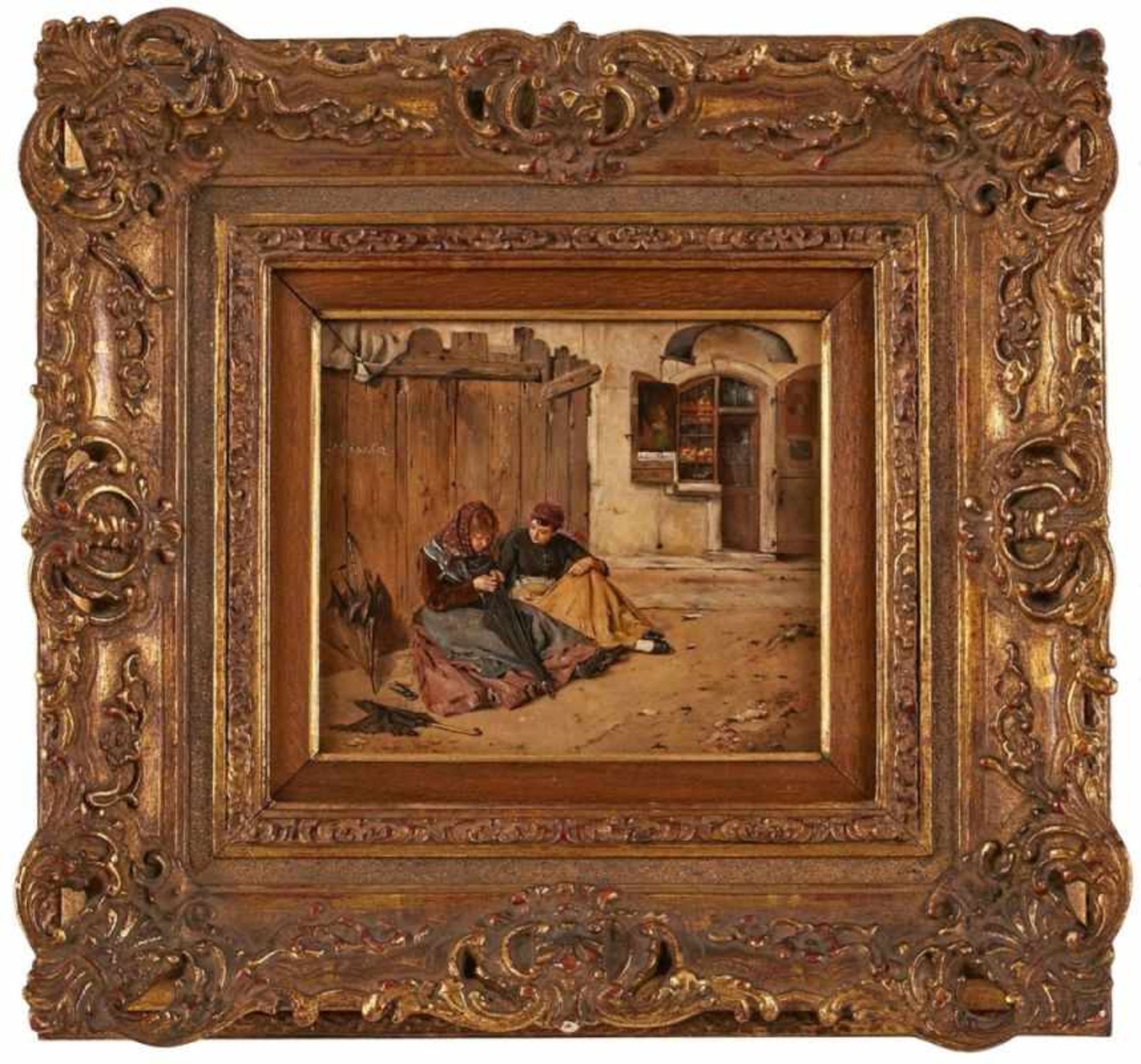 Gemälde Julius Schmidt 1854 Wien - 1935 Mödling Schüler Eisenmengers. 1878/80 in Rom. War Lehrer