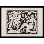 Lithografie A. R. Penck 1939 Dresden - 2017 Zürich "o. T." u. re. sign. a.r. penck Exemplar 12/50,