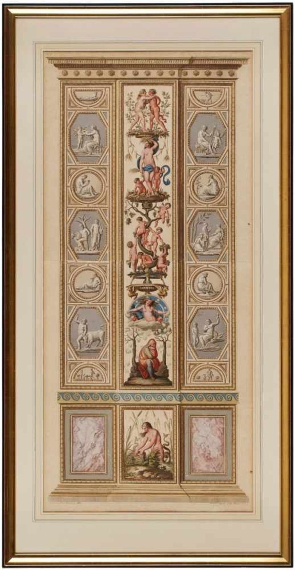 Paar kolorierte Stiche Giovanni Volpato 1733 Bassano - 1803 Rom nach Ludovico Tesio 1731 Turin, - Image 3 of 3