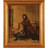 Gemälde Gustave Léonard de Jonghe 1829 Kortrijk - 1893 Antwerpen Erster Zeichen- und Malunterricht