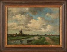 Gemälde Jan van der Linde 1864 Amsterdam - 1945 Amsterdam Landschaftsmaler. Schüler s. Vaters u. von