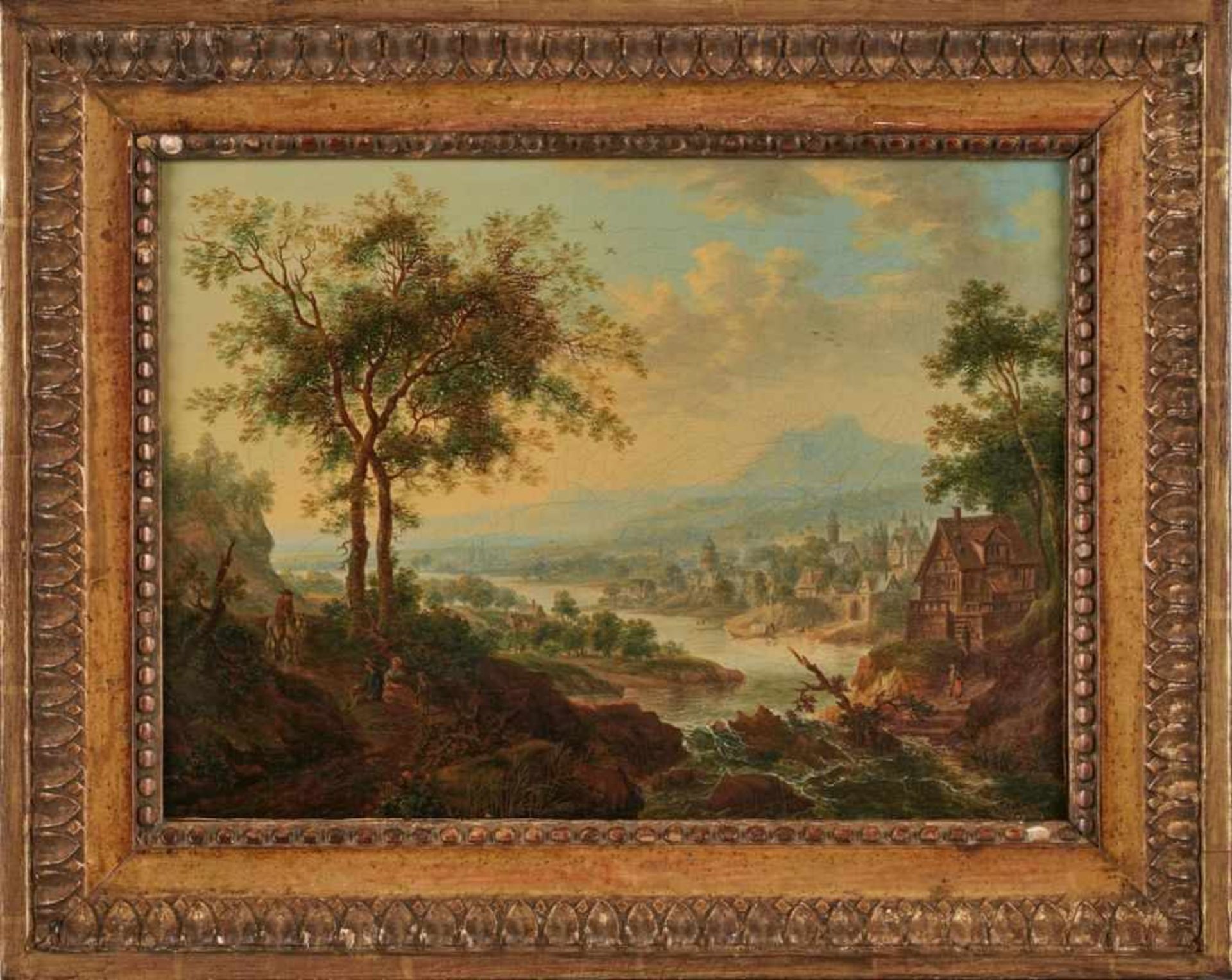 Gemälde Christian Georg Schütz d. Ä., Umkreis des 1718 Flörsheim am Main - 1791 Frankfurt "