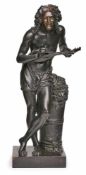 Bronze nach Francois-Joseph Duret (1804-1865), "Improvisateur", Frankreich Anfang 20. Jh. Schwarz