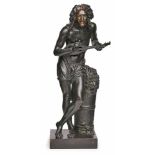 Bronze nach Francois-Joseph Duret (1804-1865), "Improvisateur", Frankreich Anfang 20. Jh. Schwarz