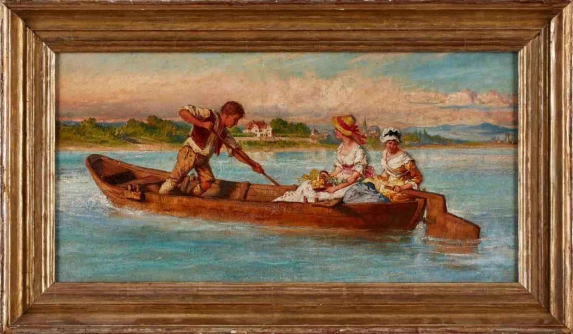 Gemälde Norbert Schrödl 1842 Wien - 1912 Kronberg Landschafts- u. Genremaler. Schüler von Jacob