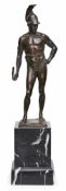 Kl. Bronze Victor Seifert (* 1870 Wien - 1953 Berlin), "Sieger von Marathon", um 1900. Dunkel