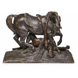 Gr. Bronze Theodore Gechter (Frankreich 1796- 1844), "Gefallene Amazone", Frankreich 1. Hälfte 19.
