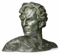 Bronzebüste Alexandre Ouline (Belgien, tätig ca. 1918 - 1940) Bildnis des Piloten Jean Mermoz, um