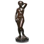 Bronze Gustav Adolf Bredow (1875 Krefeld - 1950 Stuttgart) "Aphrodite", um 1910. Dunkelbraun