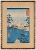 Farbholzschnitt Utagawa Hiroshige 1797 Edo - 1858 Edo "Aus der Folge: Fuji sanjurokkei; Toto