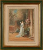 Aquarell Philipp Rumpf 1821 Frankfurt - 1896 Frankfurt "Mutter mit Kind" u. li. sign. u. bez. Ph.