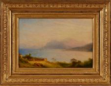 Gemälde/Ölstudie Carl Morgenstern 1811 Frankfurt - 1893 Frankfurt. "Italienische Landschaft" Verso