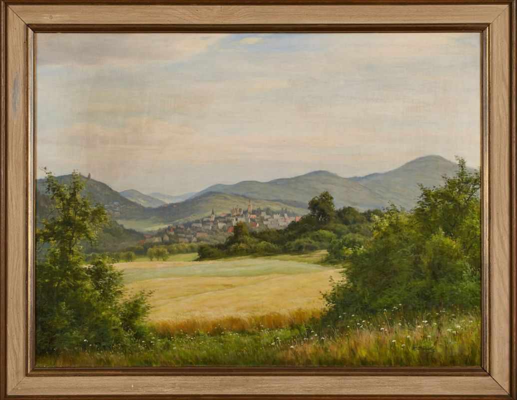 Gemälde Hanny Franke 1890 Koblenz - 1973 Frankfurt Frankfurter Landschaftsmaler. Studierte am