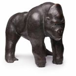 Bronze Reinhard Dachlauer (1922 Frankfurt/Main - 1995 Nürnberg) "Gorilla , 1990 monogrammiert, Ex.