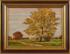 Gemälde Carl Fey 1867 Düsseldorf - 1971 Altenkirchen "Sommerliche Wiesenlandschaft/ Goldener Herbst"