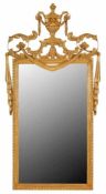 Louis-XVI-Stil-Spiegel, Italien 20. Jh. Rechteckiger Spiegelrahmen, Holz m.
