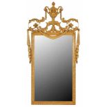 Louis-XVI-Stil-Spiegel, Italien 20. Jh. Rechteckiger Spiegelrahmen, Holz m.